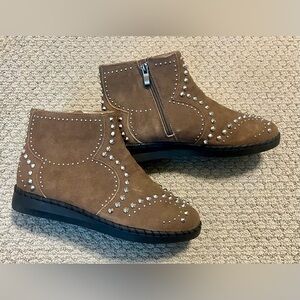 Bernie Mev suede studded booties